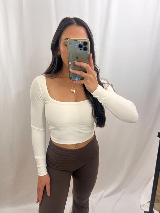 BUTTER SOFT LONG SLEEVE - WHITE