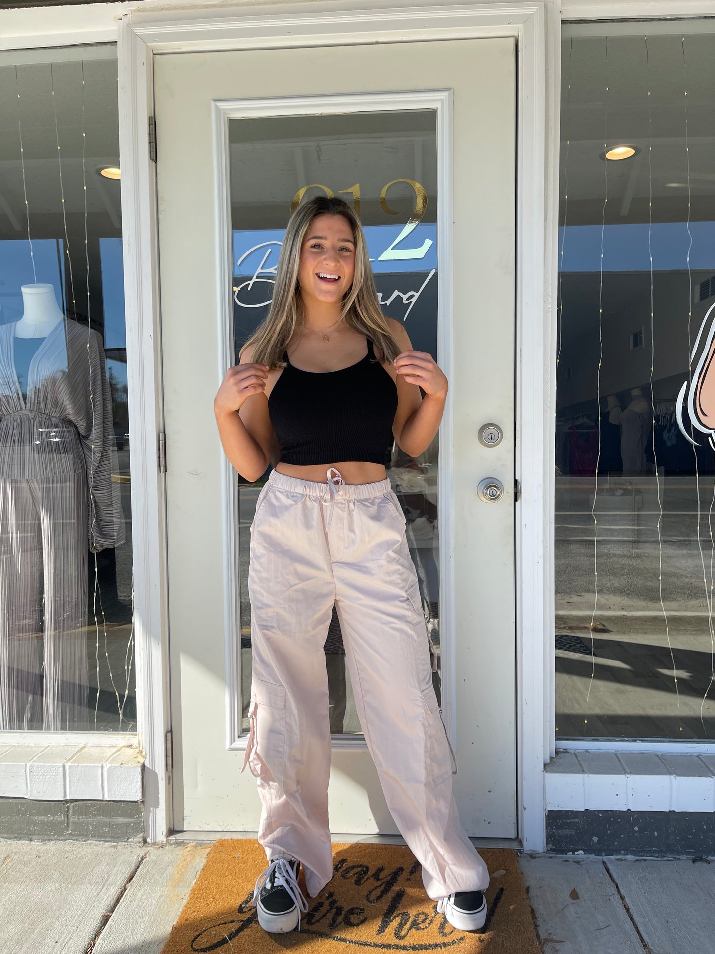 PARACHUTE CARGO PANTS -BEIGE