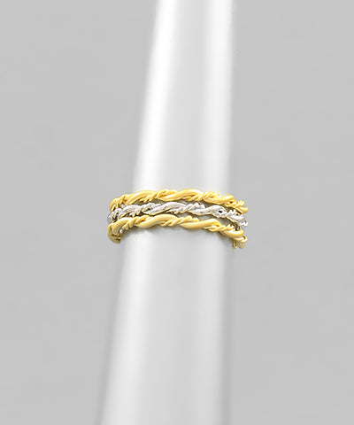 TWISTED MIX RING SET
