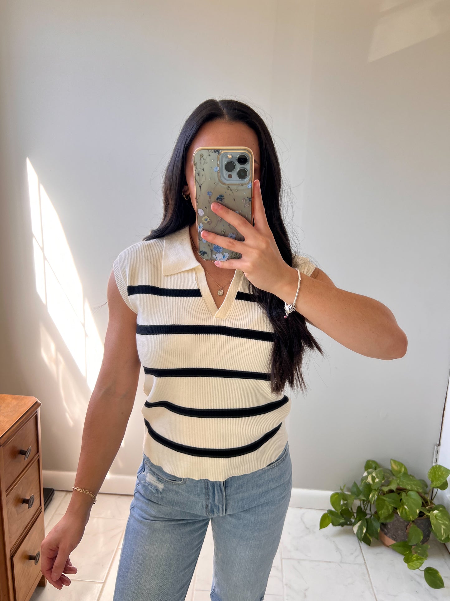 Striped Polo Vest