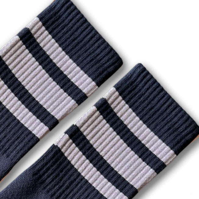 SOCCO WHITE STRIPED NAVY