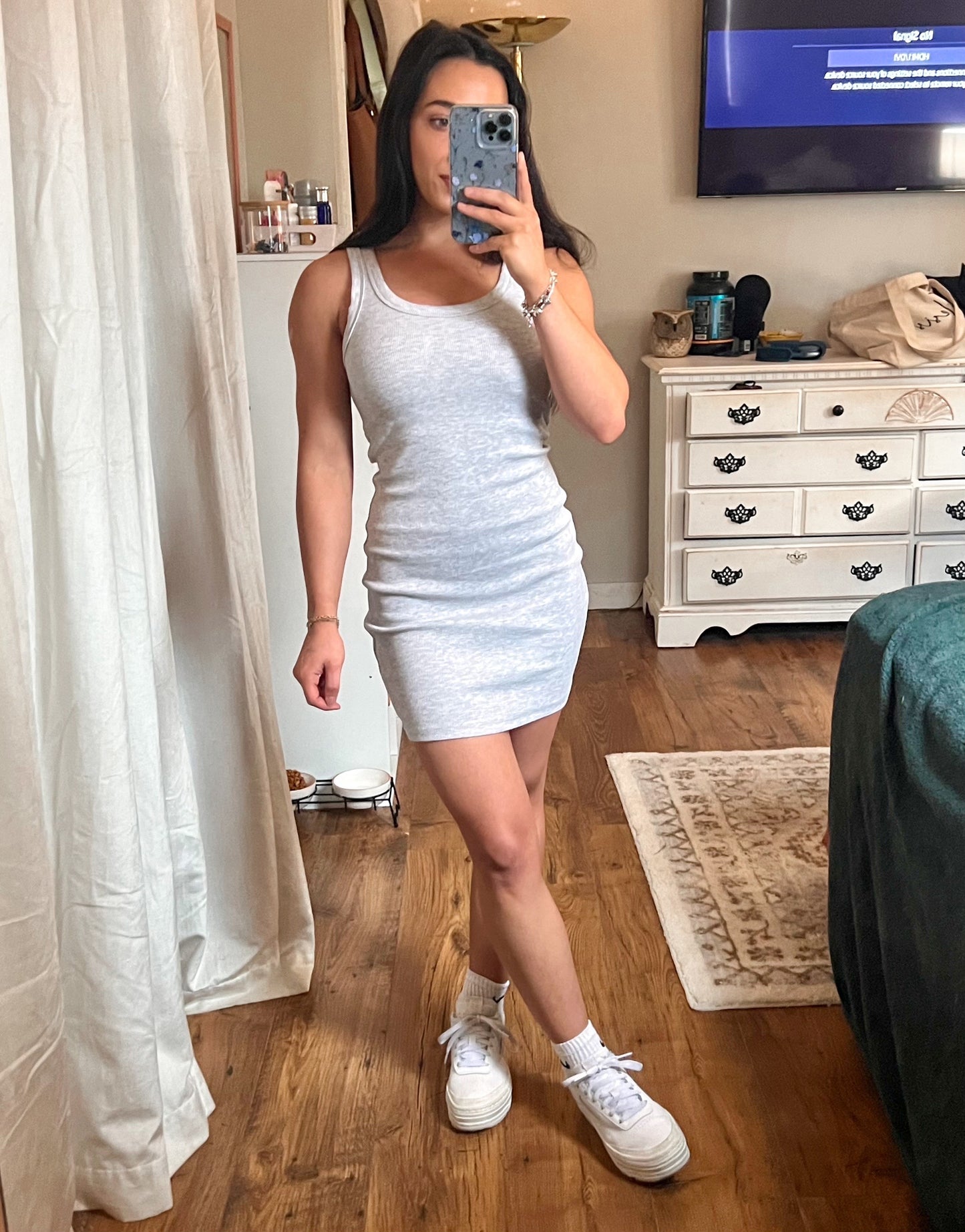 RIBBED MINI TANK DRESS
