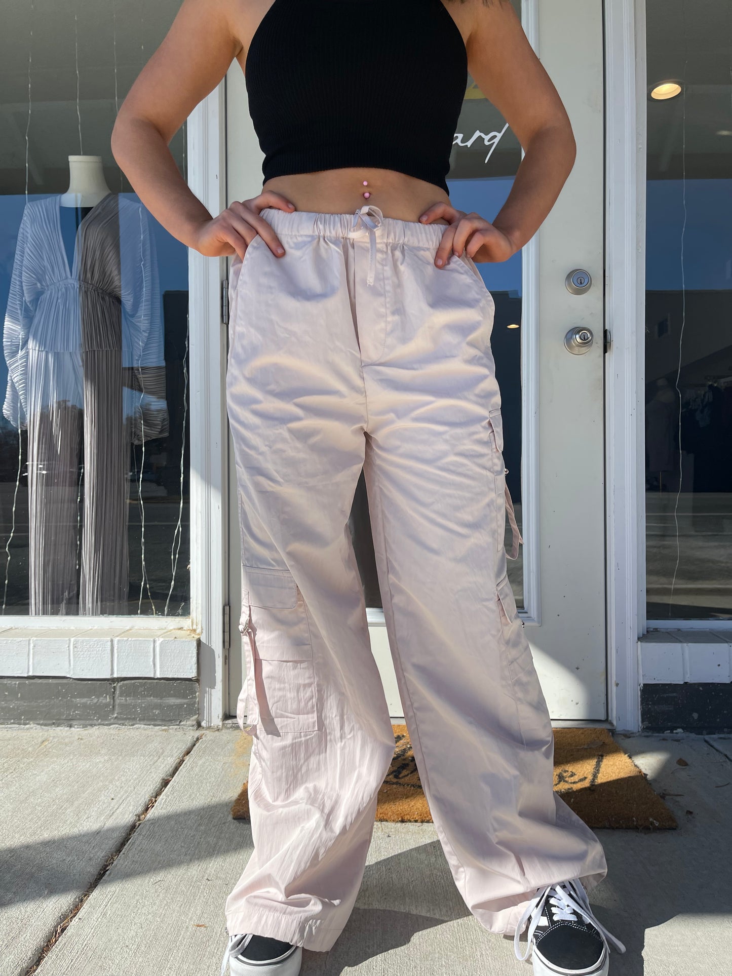 PARACHUTE CARGO PANTS -BEIGE