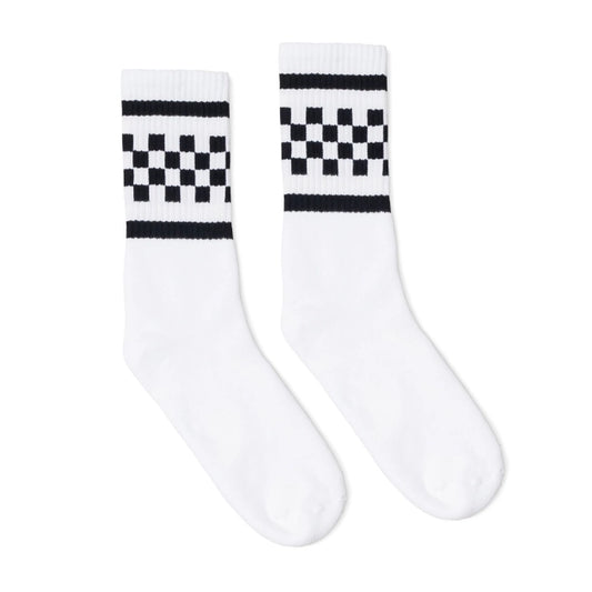 SOCCO CHECKERED CREW WHITE