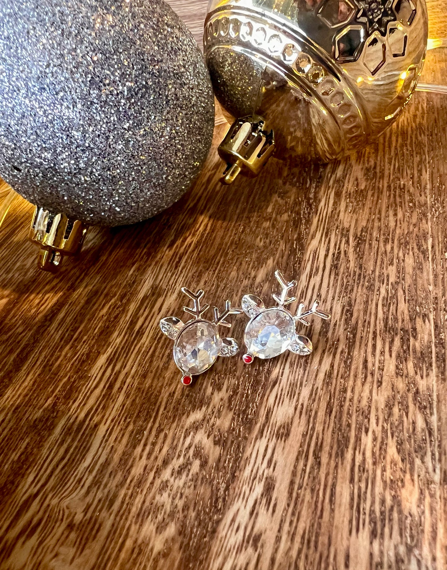 CRYSTAL REINDEER EARRINGS