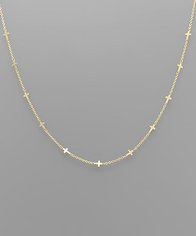 MULTI CROSS NECKLACE