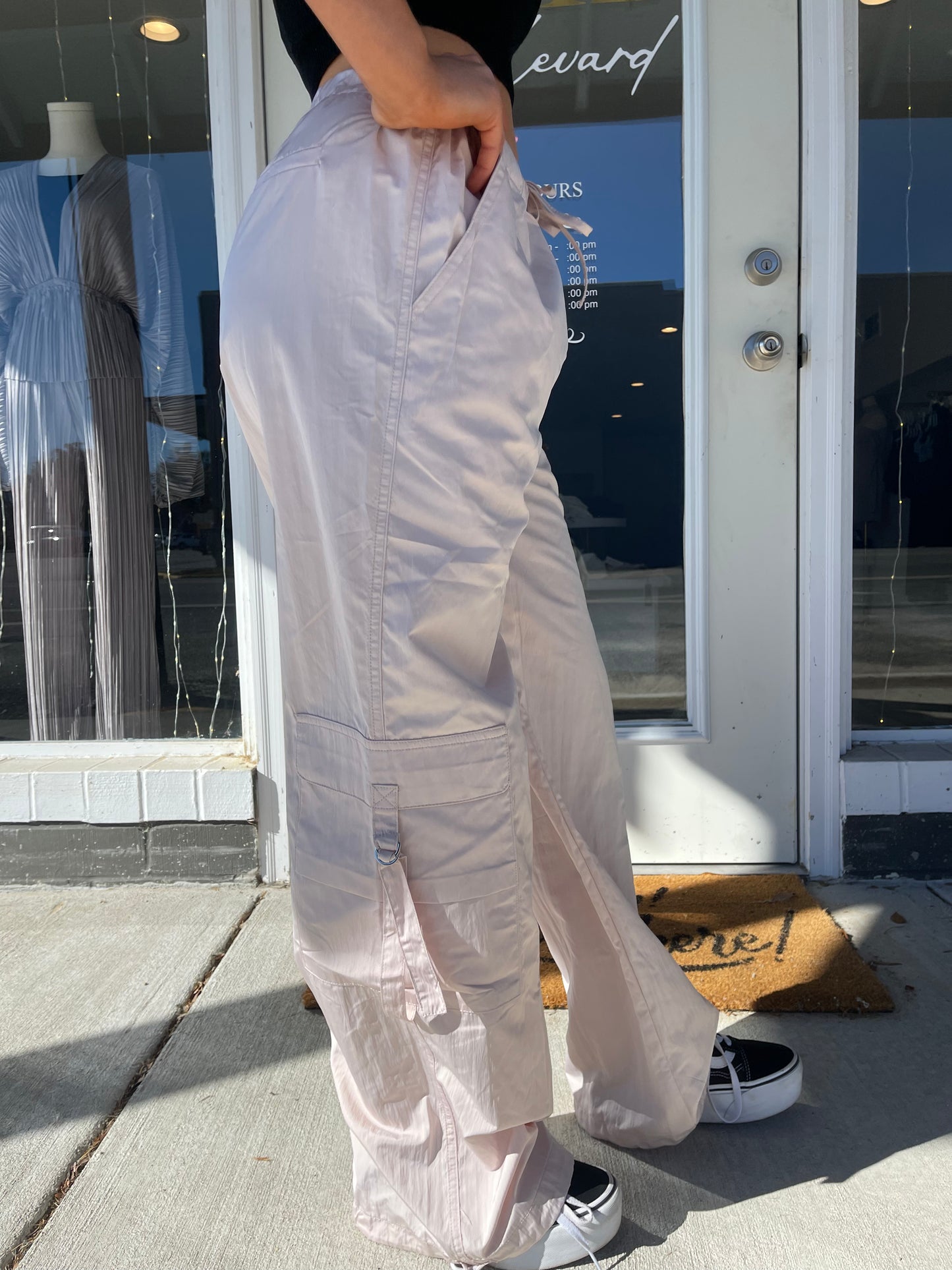 PARACHUTE CARGO PANTS -BEIGE