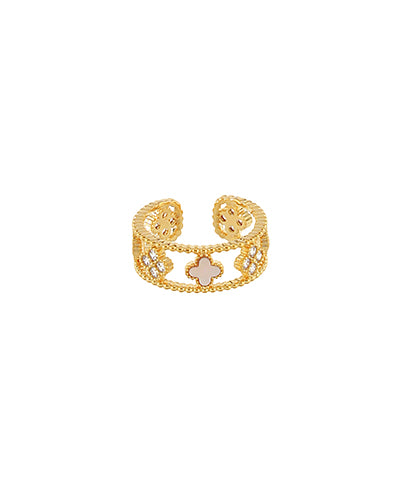 GOLD CLOVER RING