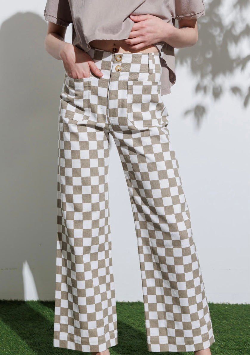 DEMI CHECKERED BOTTOMS