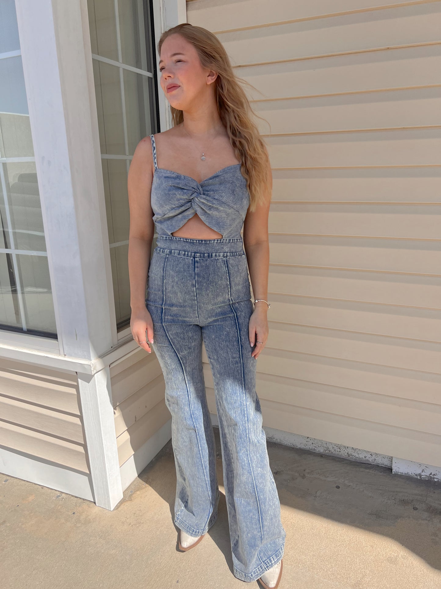 BLVD DENIM JUMPSUIT
