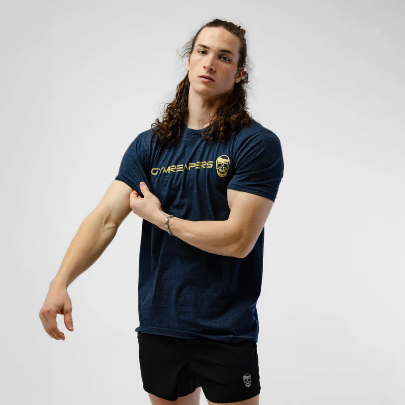 GYMREAPERS BASIC SHIRT- NAVY/GOLD