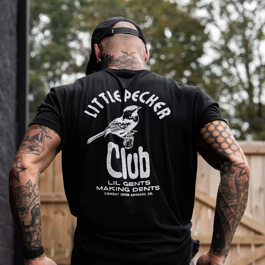 LITTLE PECKER CLUB MEN'S T-SHIRT - BLACK