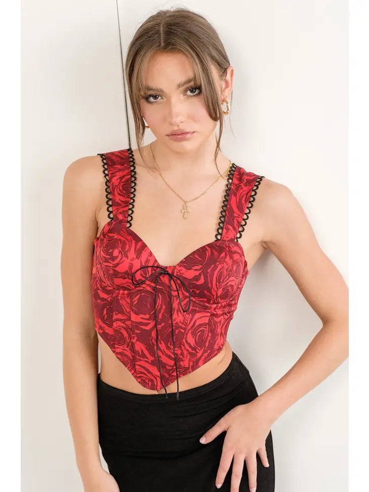 ROSE CORSET TOP
