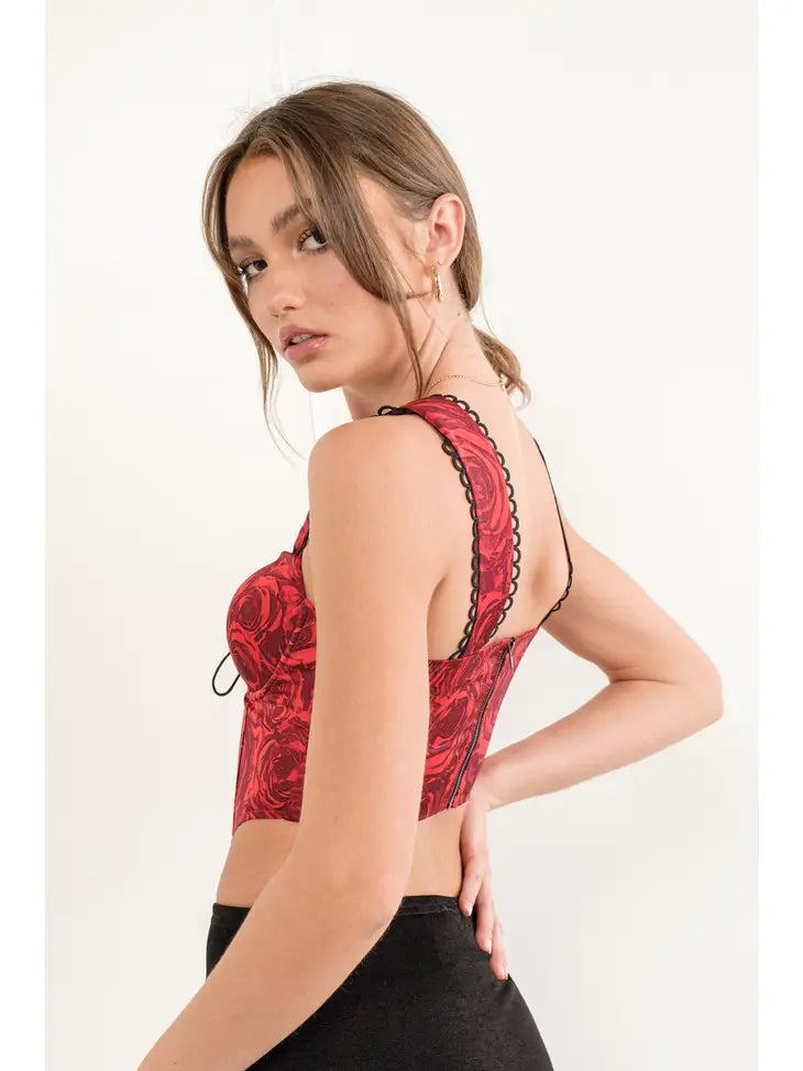 ROSE CORSET TOP