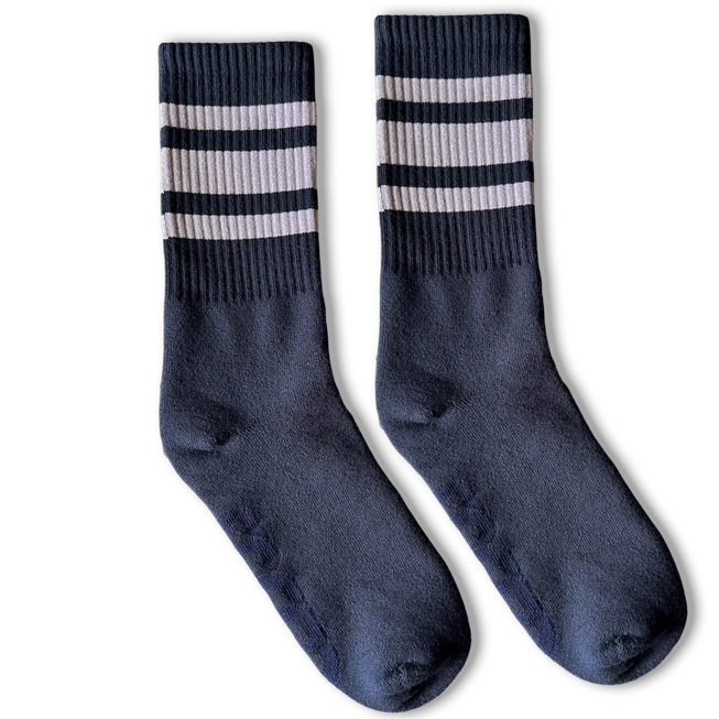 SOCCO WHITE STRIPED NAVY