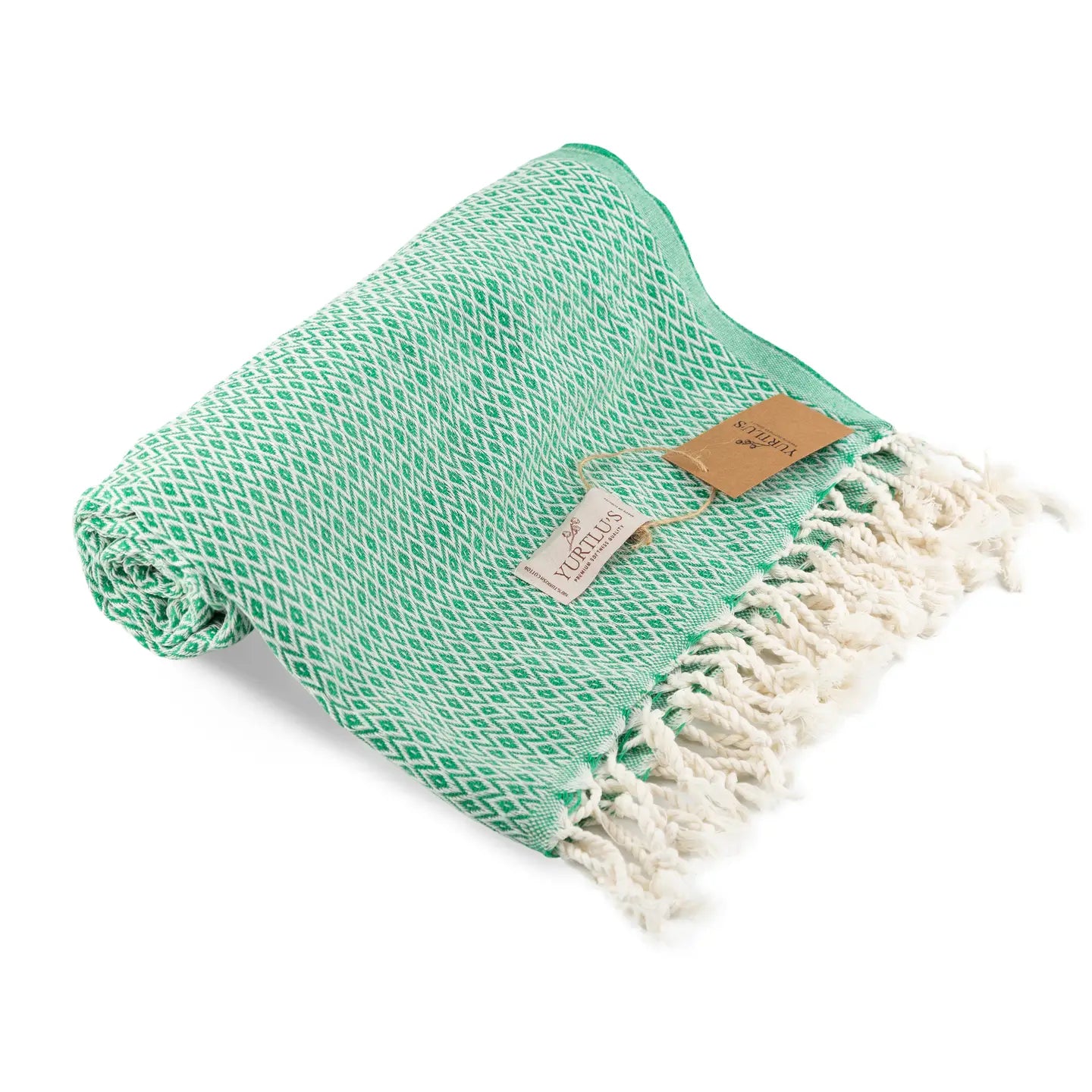 Sunset Drape – Yurtlu’s Elegance Turkish Towel - Green