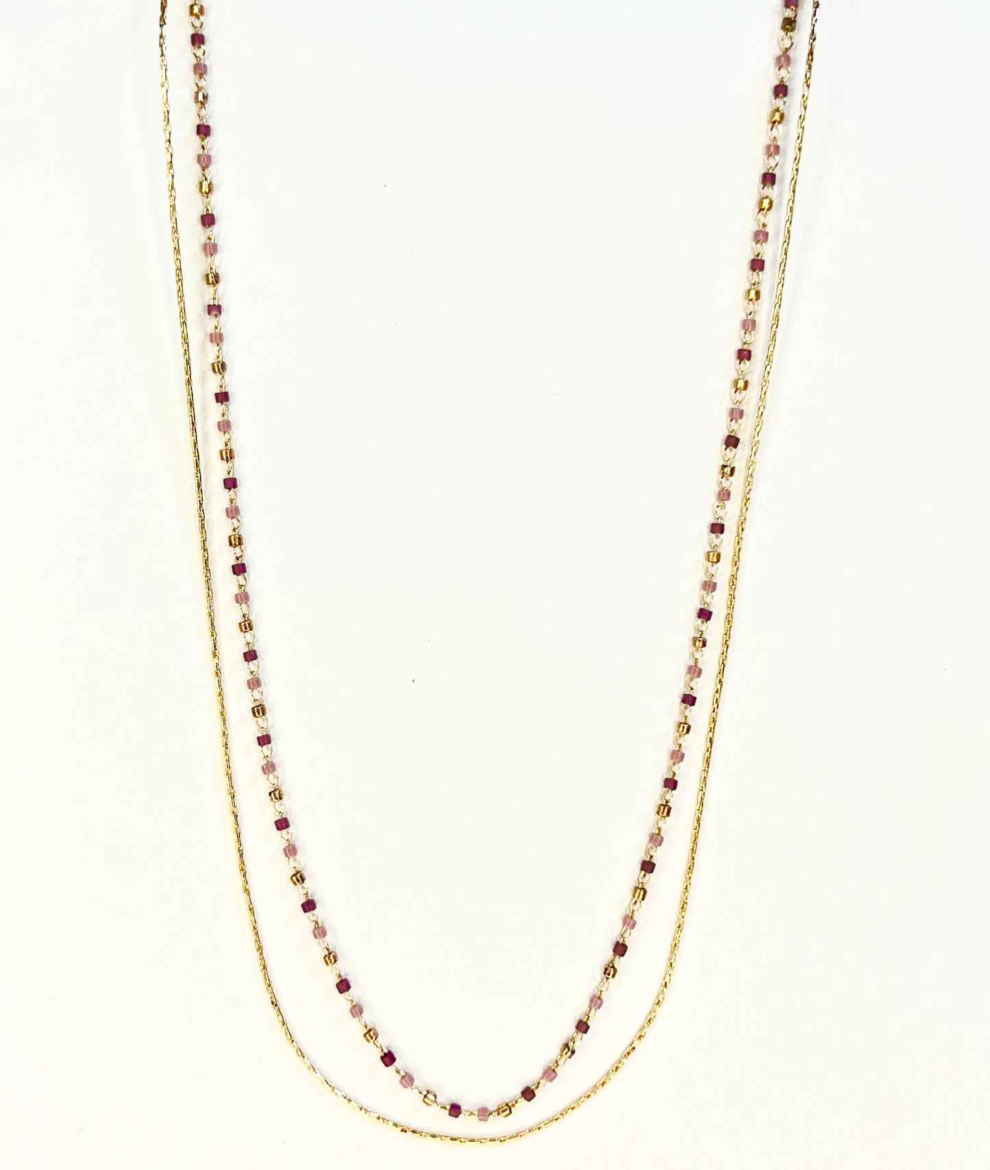 LAVENDER LAYERED NECKLACE