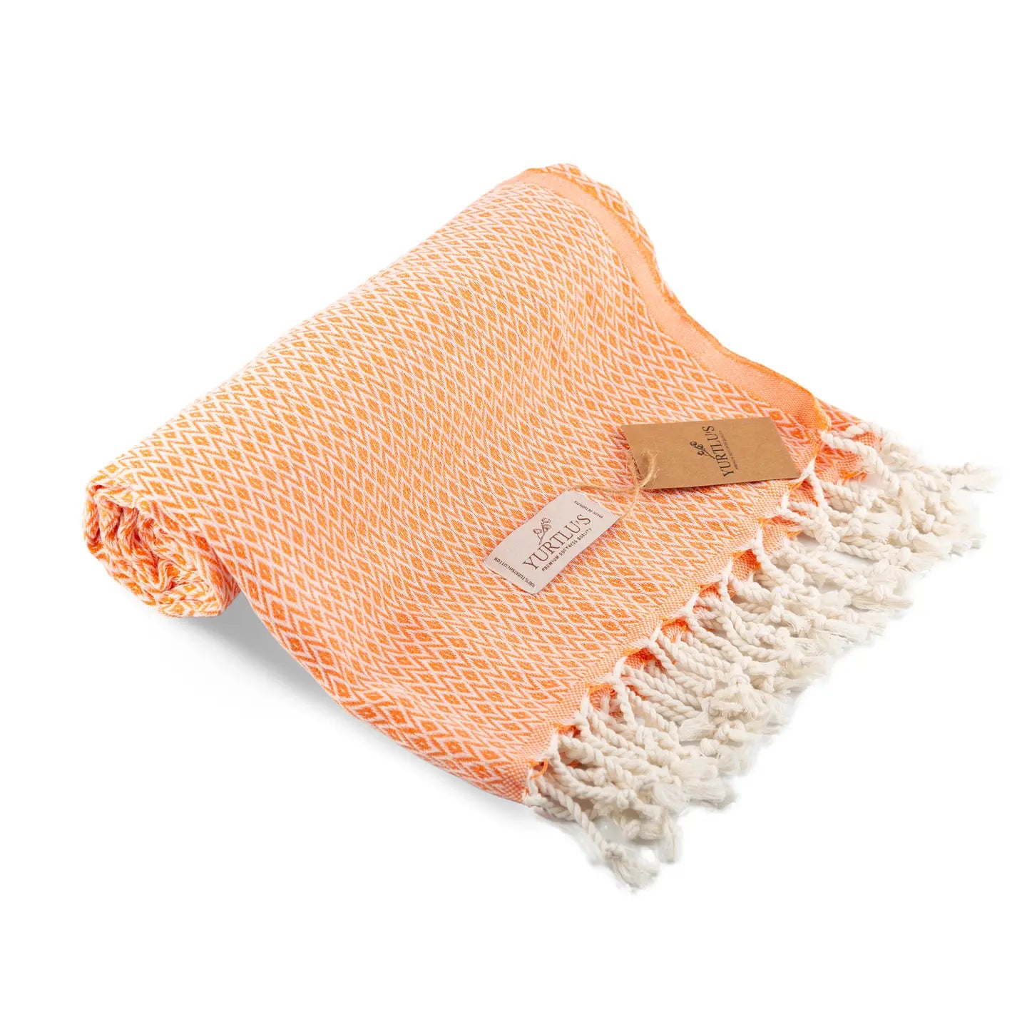 Sunset Drape – Yurtlu’s Elegance Turkish Towel - Orange