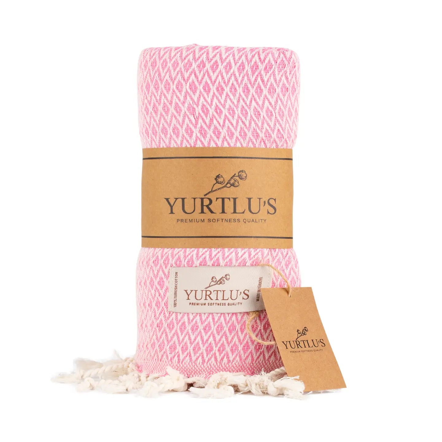 Sunset Drape – Yurtlu’s Elegance Turkish Towel - Pink