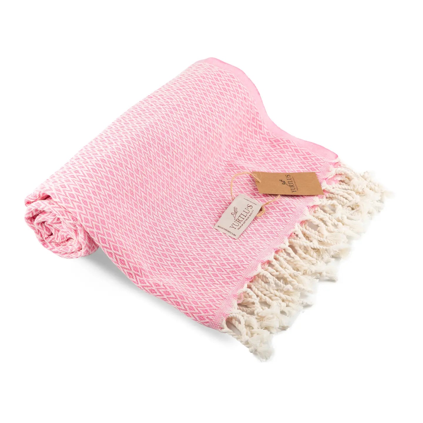 Sunset Drape – Yurtlu’s Elegance Turkish Towel - Pink