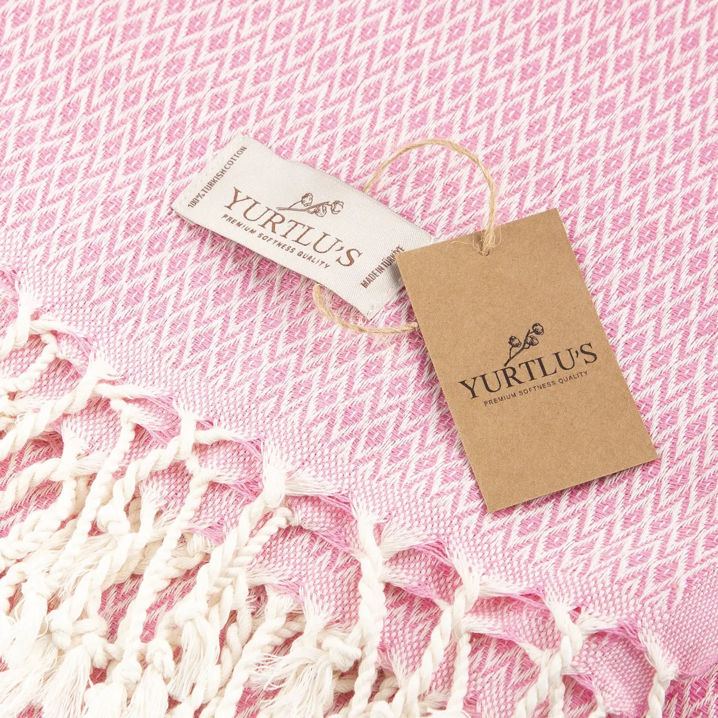 Sunset Drape – Yurtlu’s Elegance Turkish Towel - Pink