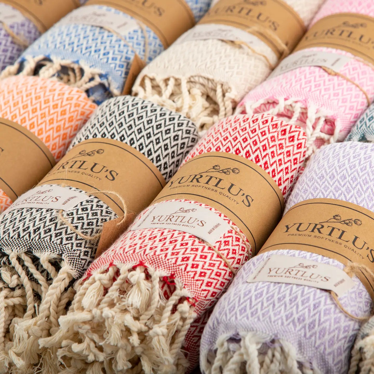 Sunset Drape – Yurtlu’s Elegance Turkish Towel - Pink