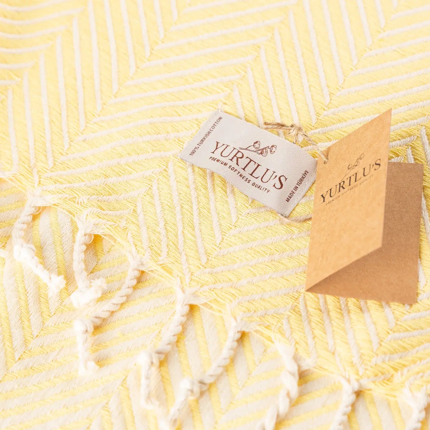 Sunset Drape – Yurtlu’s Elegance Turkish Towel - Yellow