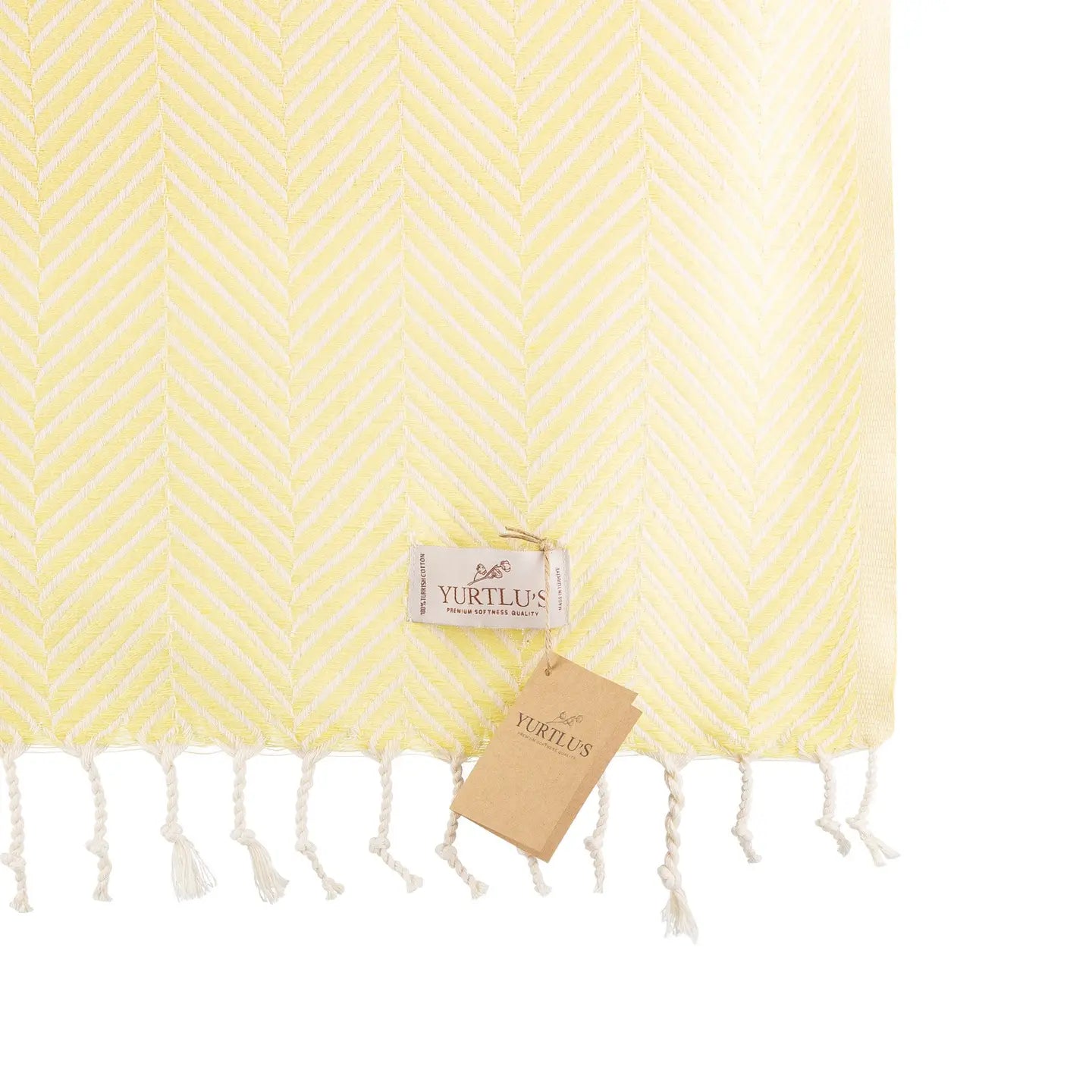 Sunset Drape – Yurtlu’s Elegance Turkish Towel - Yellow