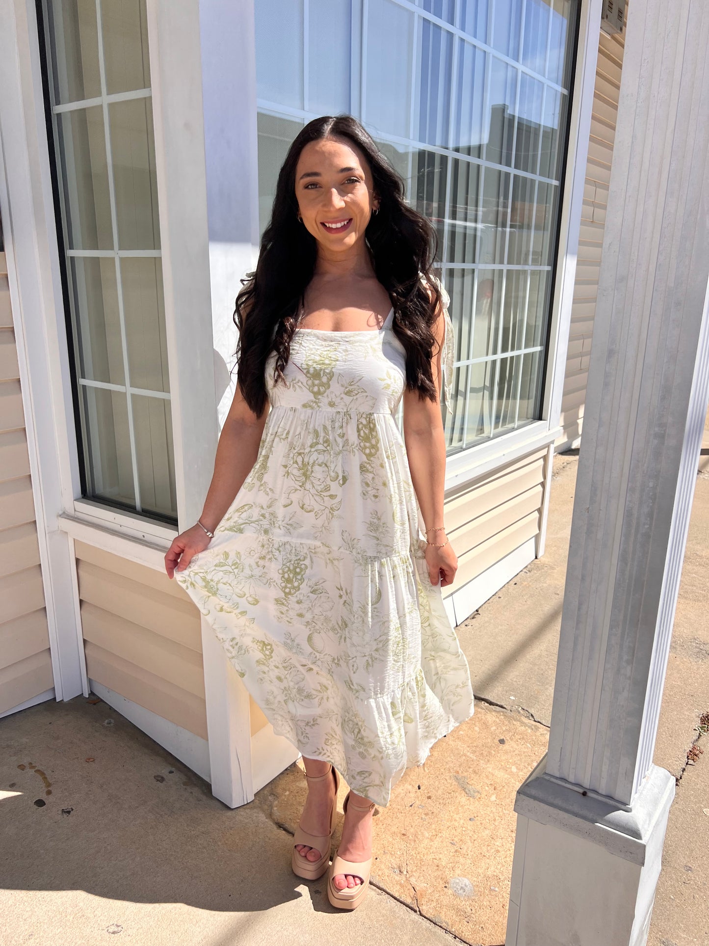 OLIVE GARDEN MIDI DRESS