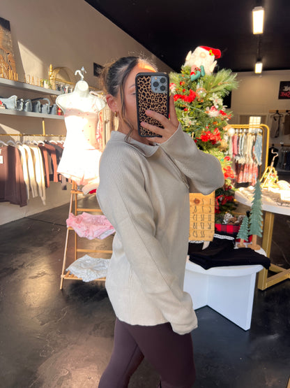 THE FALL MORNING HALF ZIP - APRICOT