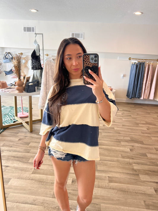 WEARING NAVY