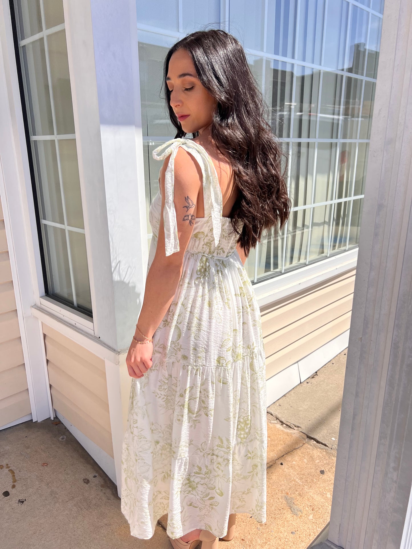 OLIVE GARDEN MIDI DRESS