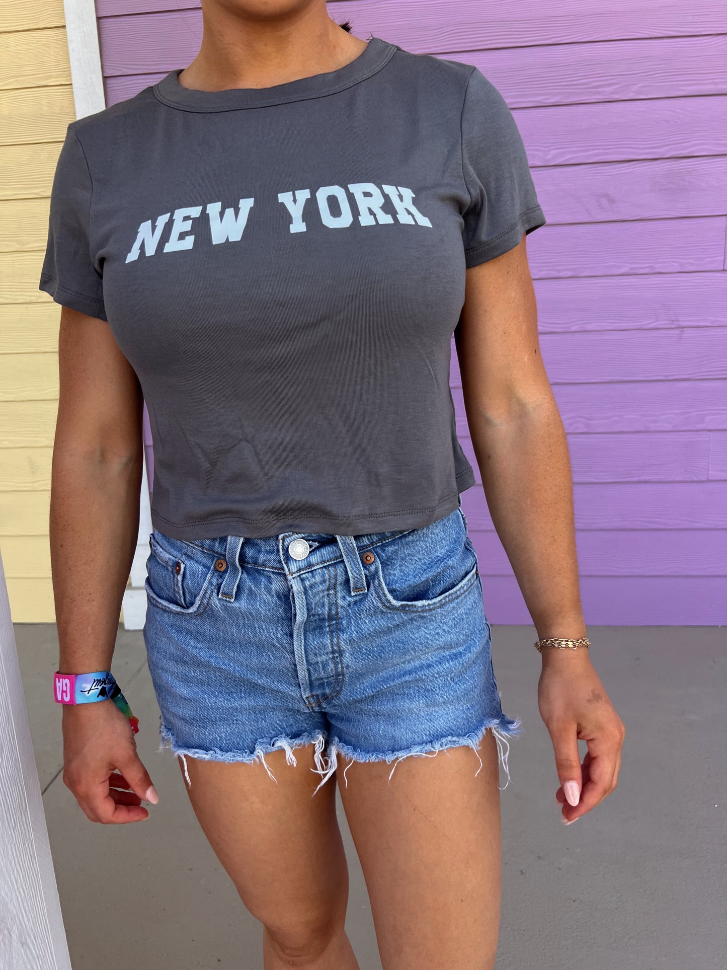 NEW YORK CROPPED TEE