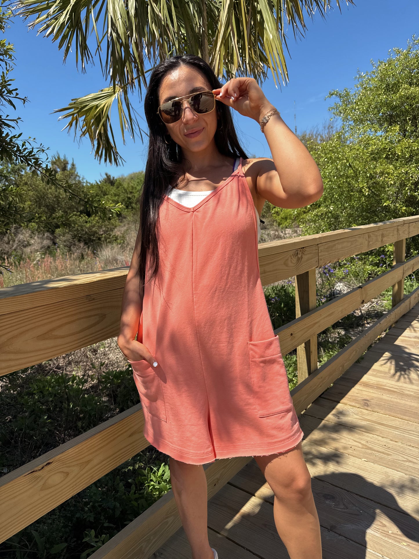 JUST PEACHY ROMPER