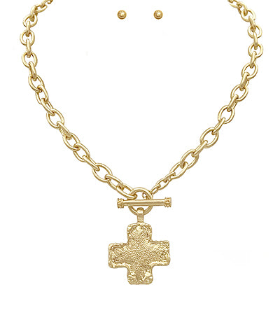 VINTAGE GOLD CROSS NECKLACE