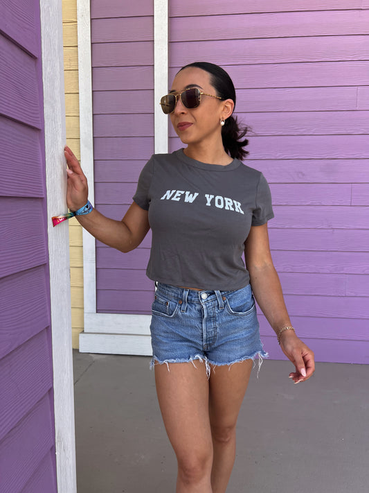 NEW YORK CROPPED TEE