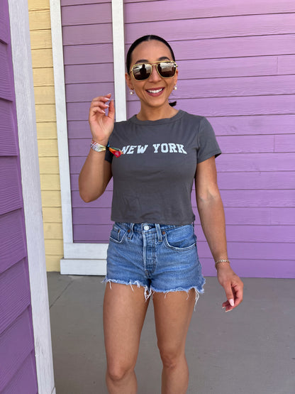 NEW YORK CROPPED TEE