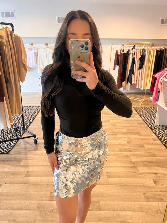 COUNTDOWN SEQUIN MINI SKIRT