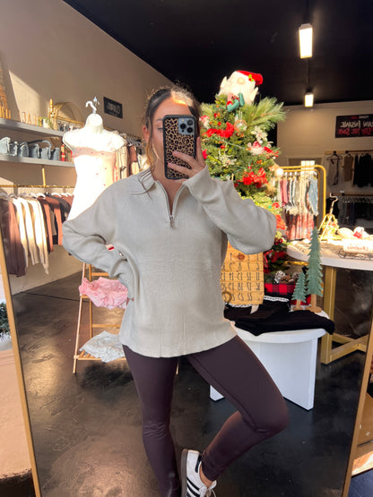 THE FALL MORNING HALF ZIP - APRICOT