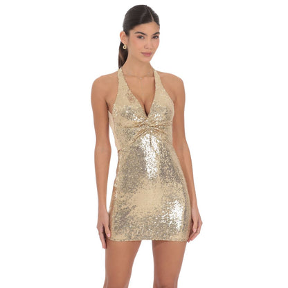GOLDEN COUNTDOWN MINI DRESS