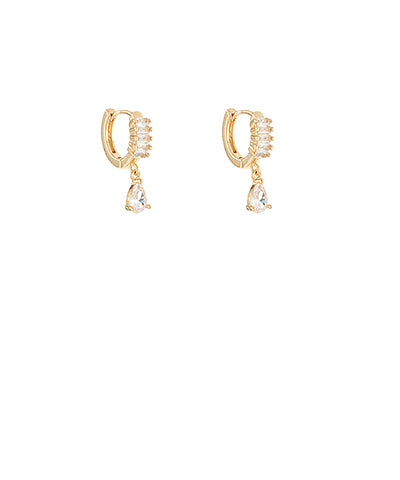 GOLD TEARDROP HOOPS