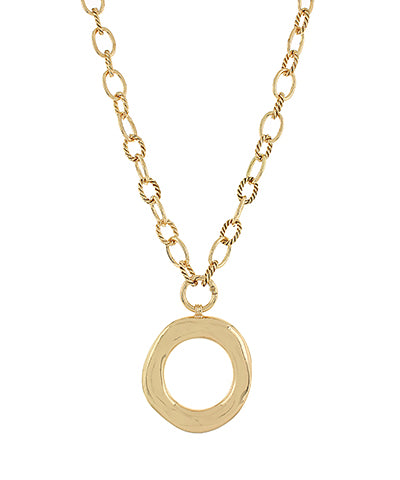 GOLD RING OUTLINE NECKLACE