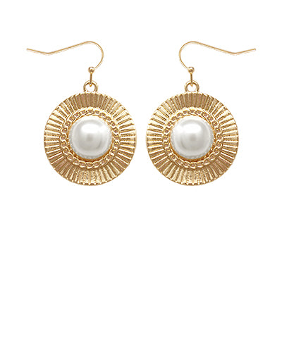 TEXTURED PEARL EARRINGS