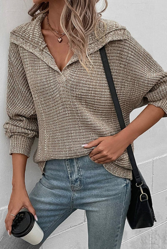 CASUAL KHAKI SWEATER