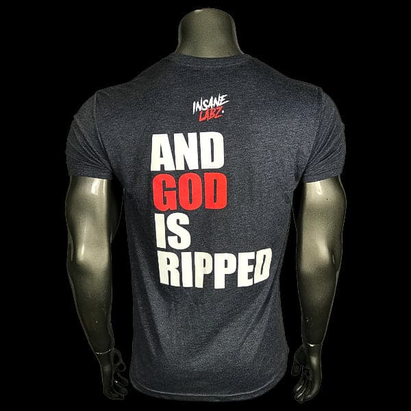 BLUE GOD IS RIPPED SHIRT