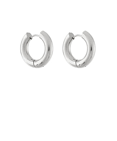 23MM BOLD SILVER HOOPS