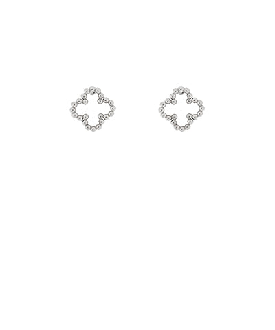 CLOVER STUDS SILVER