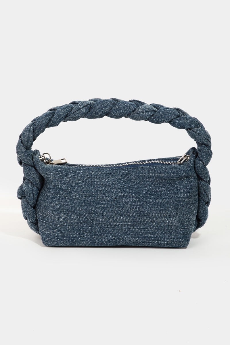 DENIM BRAID HANDBAG