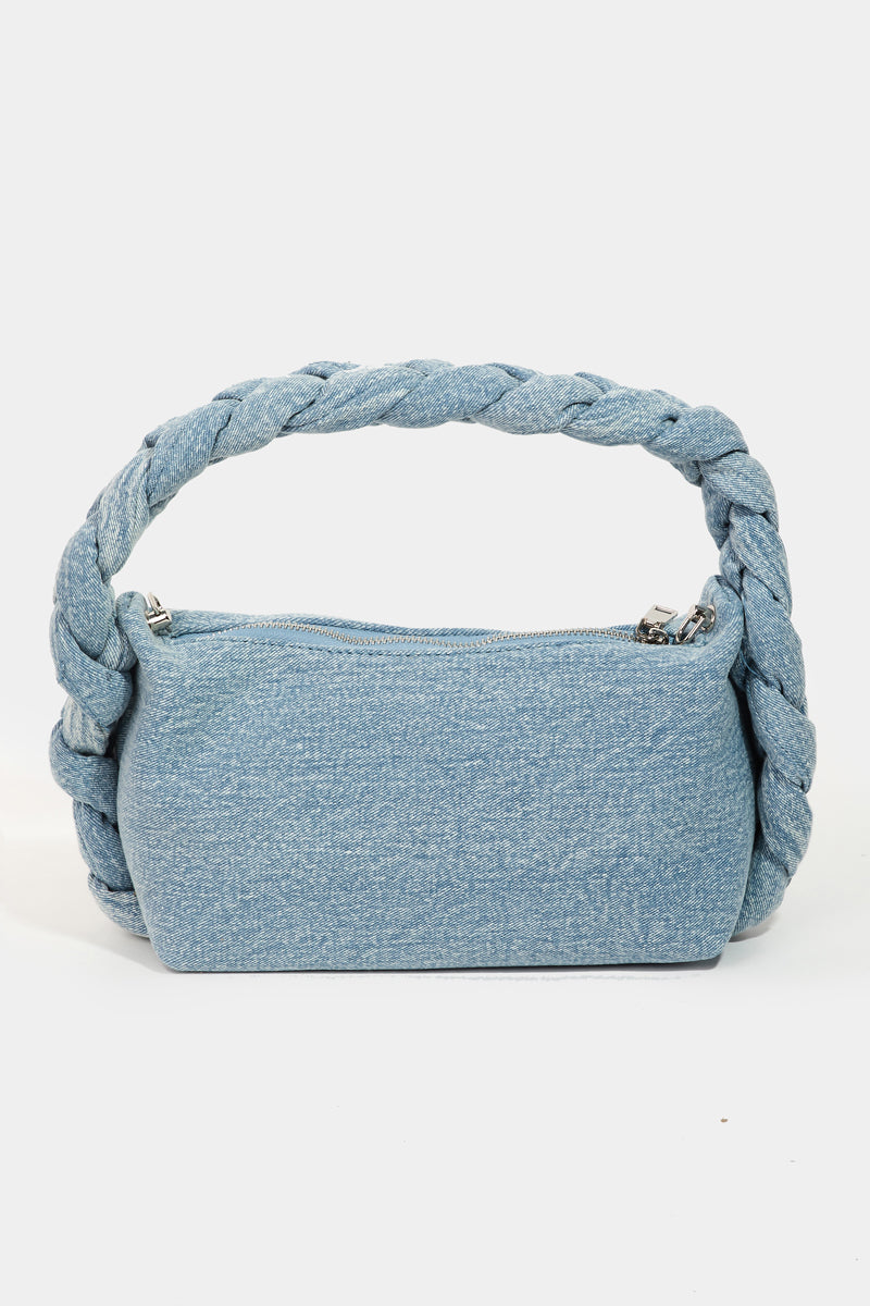 DENIM BRAID HANDBAG