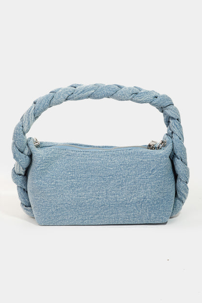 DENIM BRAID HANDBAG